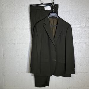 Nautica Men's Modern-Fit Stretch Fall Suit Olive Green  38R 32W $395